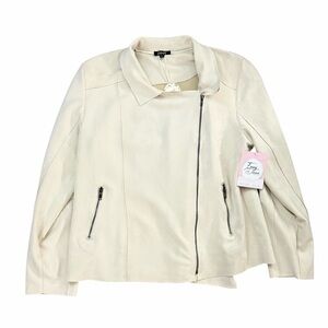 ODDY Women's Suede Ivory Bomber Jacket